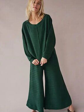 Free People Beach Trina Knit Sweatshirt in Sycamore Size M